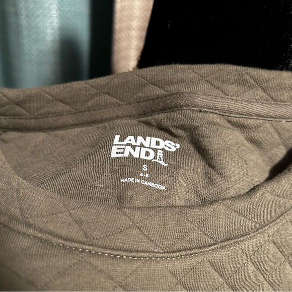 NWOT Quilted Lands End 3/4 Sleeve Sweatshirt - Picture 6 of 6